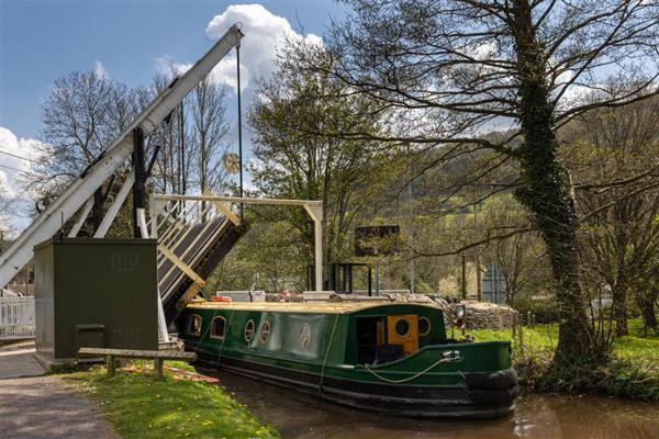 Narrowboat at a canal